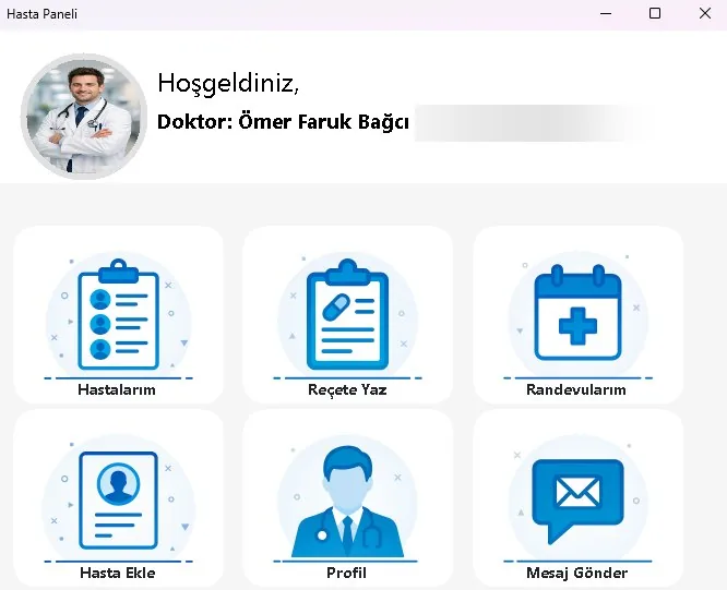 RoboMed masaüstü uygulaması — doktor paneli